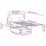 Bed Frame Without Mattress Solid Wood Pine