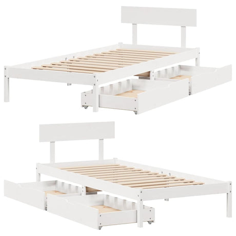 Bed Frame Without Mattress Solid Wood Pine
