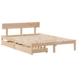 Bed Frame Without Mattress Solid Wood Pine