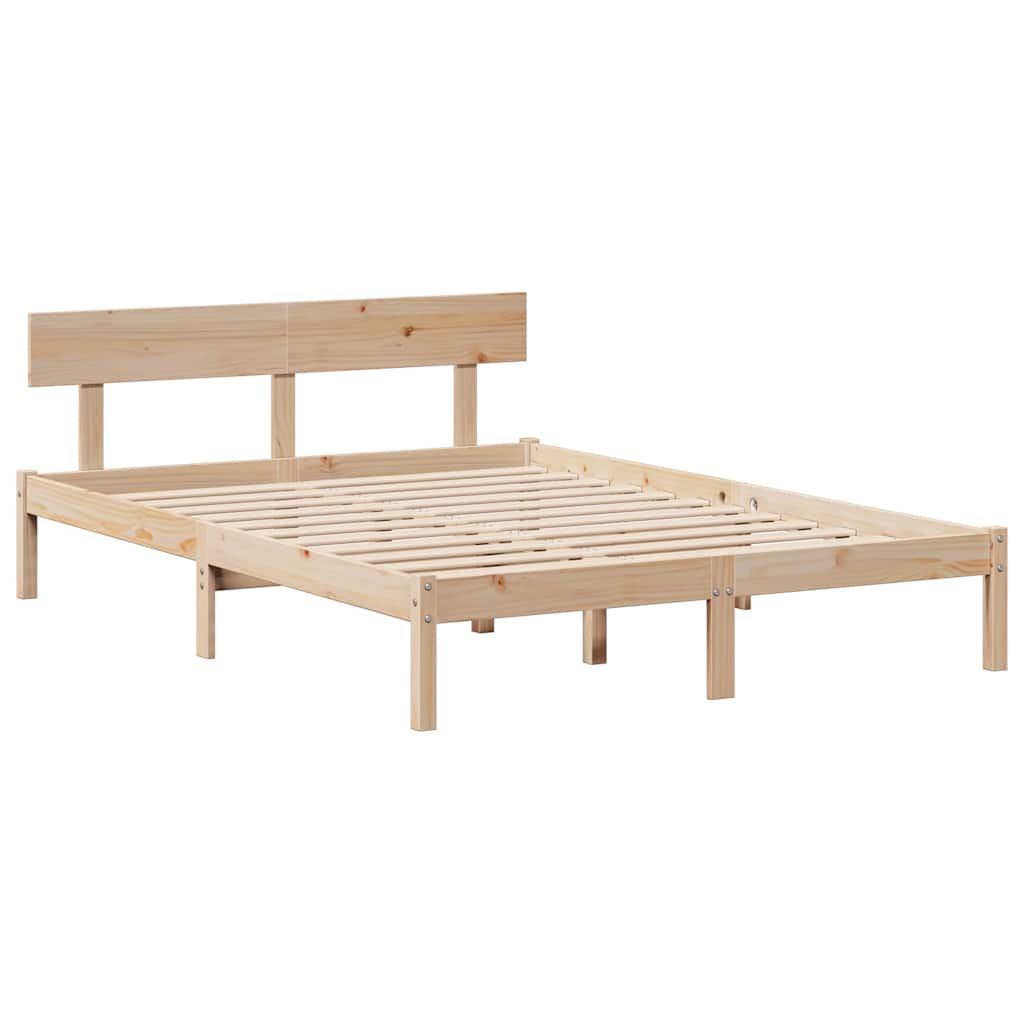 Bed Frame Without Mattress Solid Wood Pine