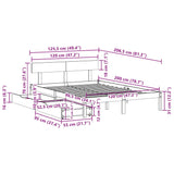 Bed Frame Without Mattress Solid Wood Pine