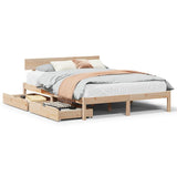 Bed Frame Without Mattress King Size Solid Wood Pine