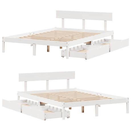Bed Frame Without Mattress Solid Wood Pine