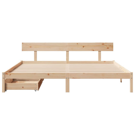 Bed Frame Without Mattress Super King Solid Wood Pine