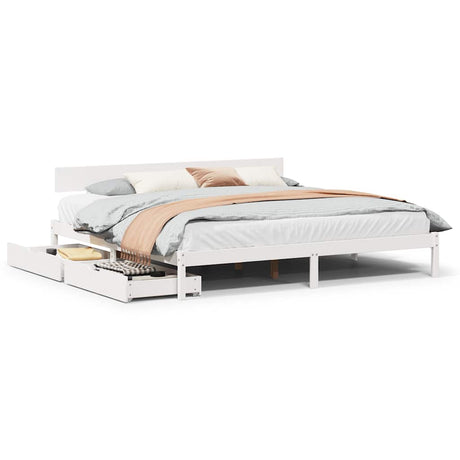 Bed Frame Without Mattress Super King Solid Wood Pine