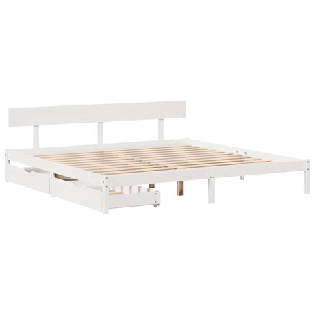 Bed Frame Without Mattress Super King Solid Wood Pine