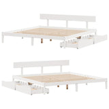 Bed Frame Without Mattress Super King Solid Wood Pine