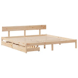 Bed Frame Without Mattress Solid Wood Pine