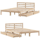 Bed Frame Without Mattress Small Double Solid Wood Pine