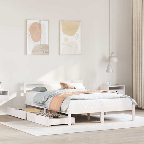 Bed Frame Without Mattress Small Double Solid Wood Pine