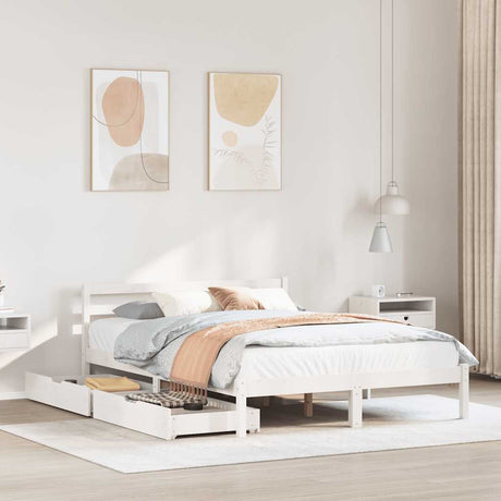 Bed Frame Without Mattress Small Double Solid Wood Pine