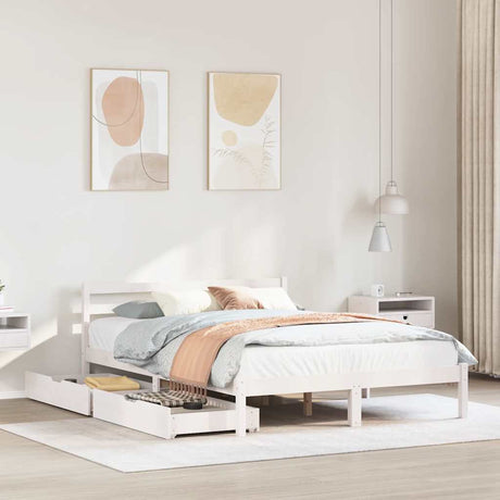 Bed Frame Without Mattress Small Double Solid Wood Pine