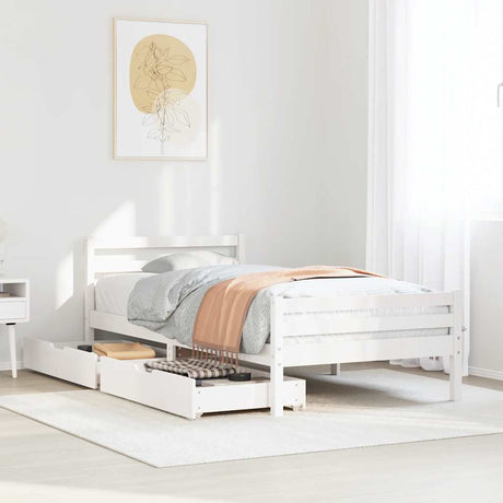 Bed Frame Without Mattress Single Solid Wood Pine