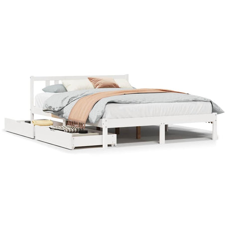 Bed Frame Without Mattress King Size Solid Wood Pine
