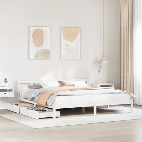 Bed Frame Without Mattress King Size Solid Wood Pine