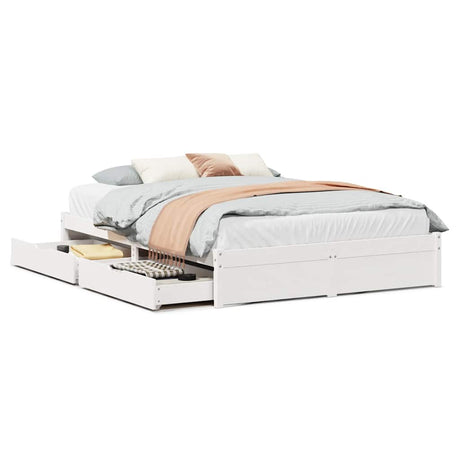 Bed Frame Without Mattress Small Double Solid Wood Pine