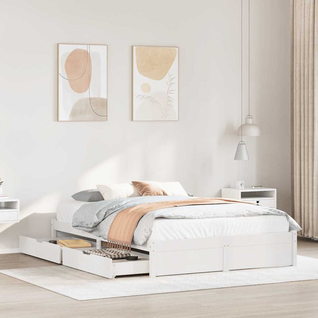 Bed Frame Without Mattress Small Double Solid Wood Pine