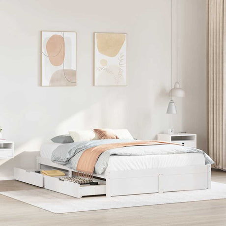 Bed Frame Without Mattress Small Double Solid Wood Pine