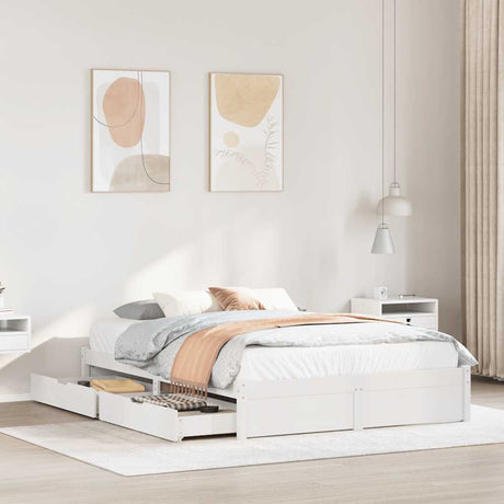 Bed Frame Without Mattress Small Double Solid Wood Pine