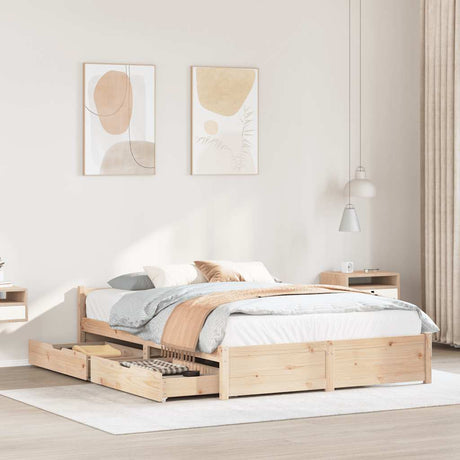 Bed Frame Without Mattress Small Single Solid Wood Pine