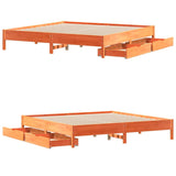 Bed Frame Without Mattress Solid Wood Pine