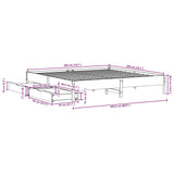 Bed Frame Without Mattress Solid Wood Pine