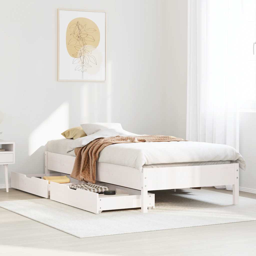 Bed Frame Without Mattress Solid Wood Pine