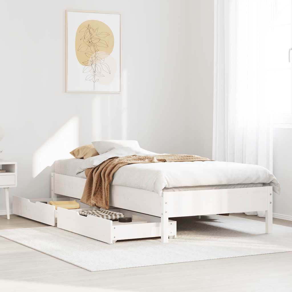Bed Frame Without Mattress Solid Wood Pine