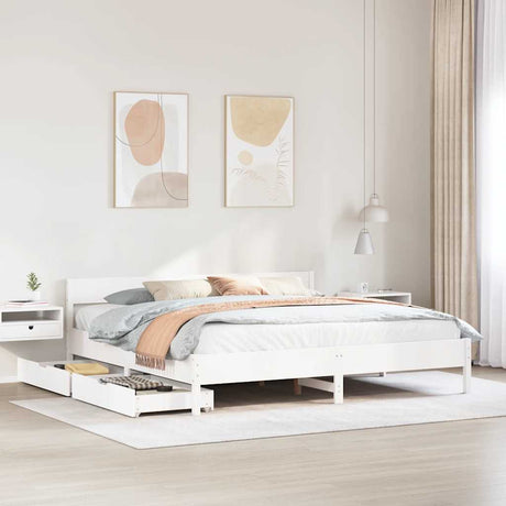 Bed Frame Without Mattress Solid Wood Pine