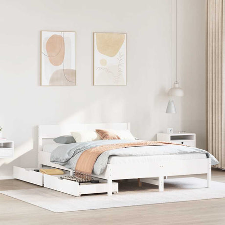 Bed Frame Without Mattress Solid Wood Pine