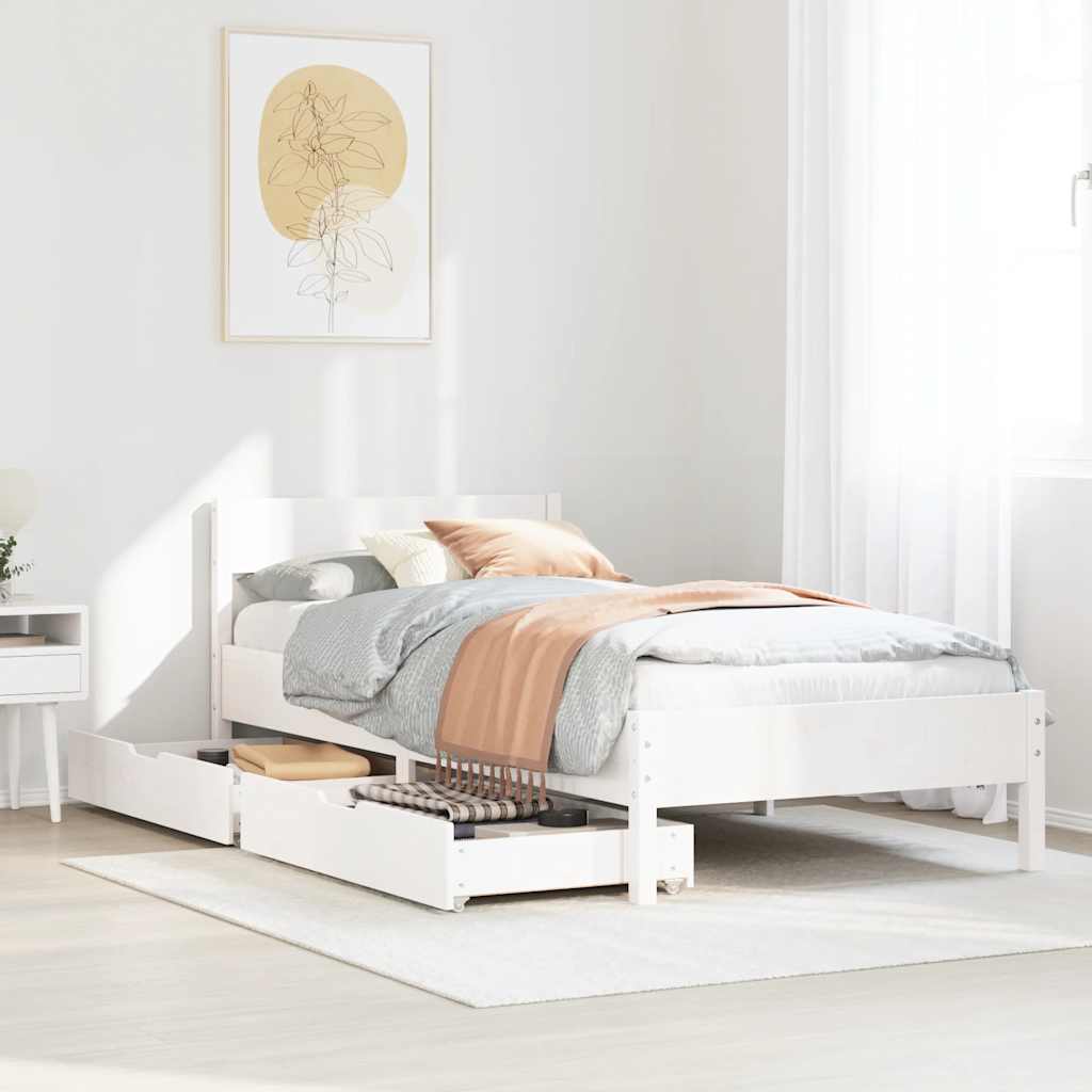 Bed Frame Without Mattress Solid Wood Pine