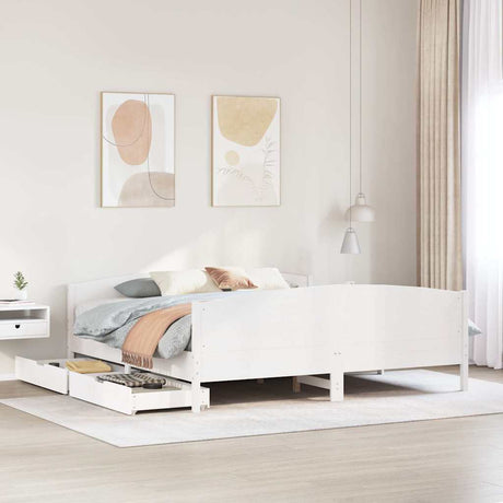 Bed Frame Without Mattress Solid Wood Pine