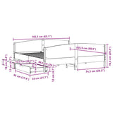 Bed Frame Without Mattress Solid Wood Pine