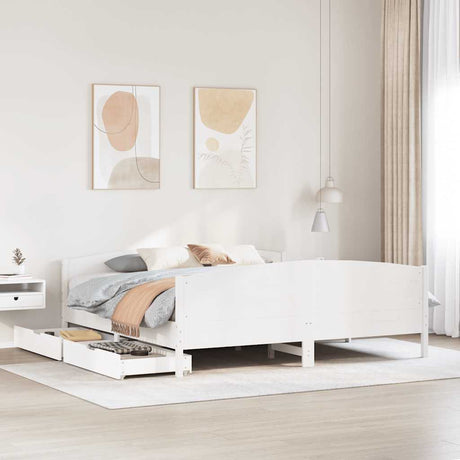 Bed Frame Without Mattress Solid Wood Pine