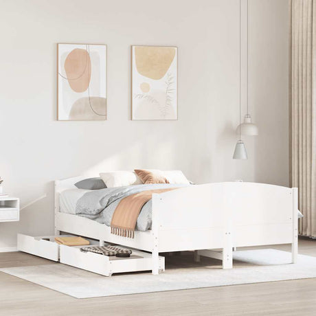 Bed Frame Without Mattress Solid Wood Pine