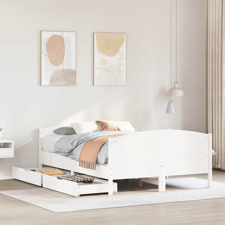 Bed Frame Without Mattress Solid Wood Pine