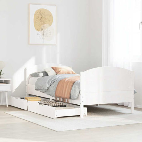 Bed Frame Without Mattress Solid Wood Pine