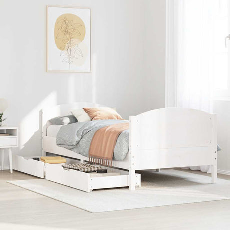 Bed Frame Without Mattress Solid Wood Pine