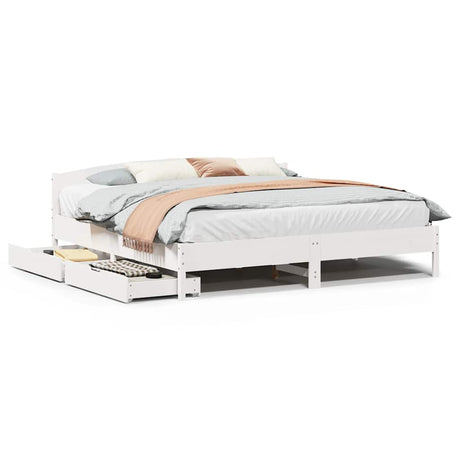 Bed Frame Without Mattress Super King Solid Wood Pine