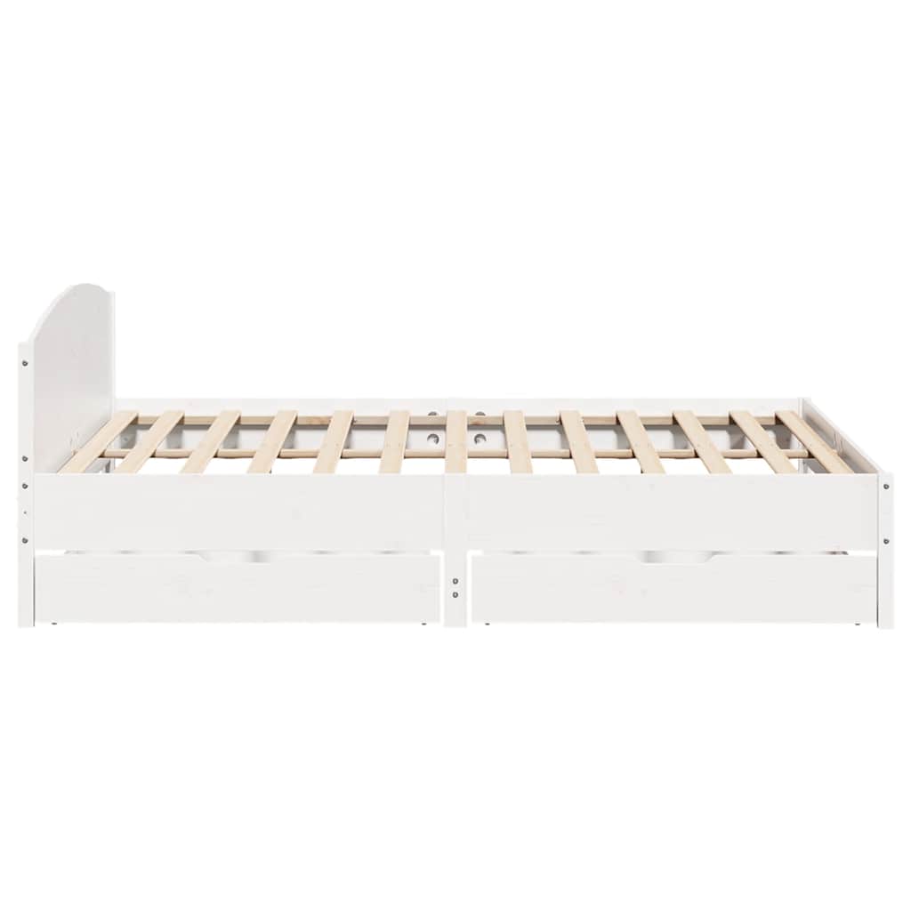 Bed Frame Without Mattress Super King Solid Wood Pine