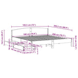Bed Frame Without Mattress Super King Solid Wood Pine