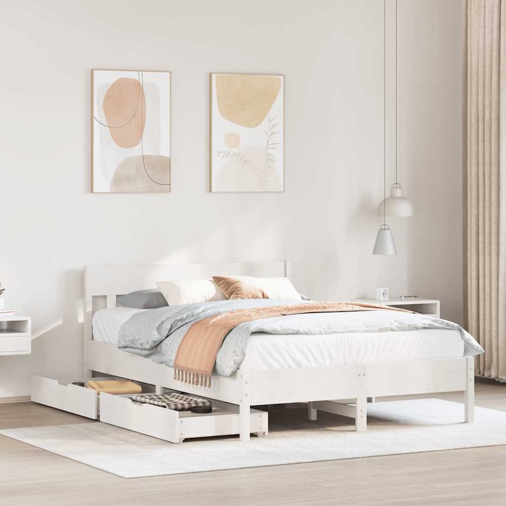 Bed Frame Without Mattress Super King Solid Wood Pine