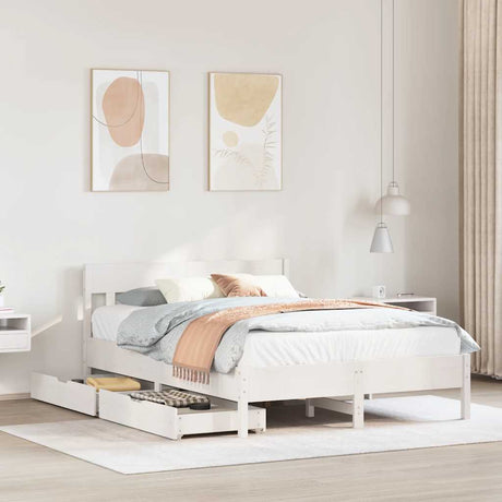 Bed Frame Without Mattress Super King Solid Wood Pine