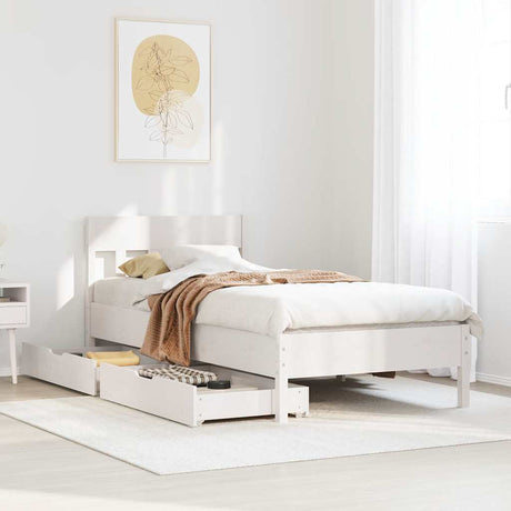 Bed Frame Without Mattress Super King Solid Wood Pine