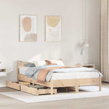 Bed Frame With Drawers Solid Wood Pine
