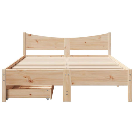 Bed Frame With Drawers Solid Wood Pine