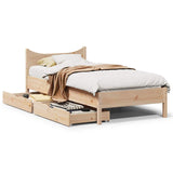 Bed Frame With Drawers Solid Wood Pine