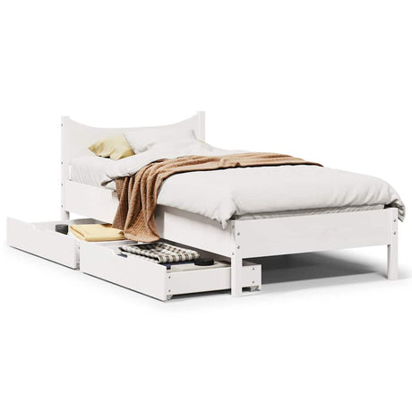 Bed Frame With Drawers Solid Wood Pine