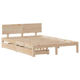 Bed Frame With Drawers Without Mattress Double