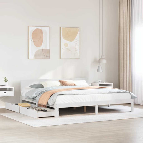 Bed Frame With Drawers Without Mattress Double